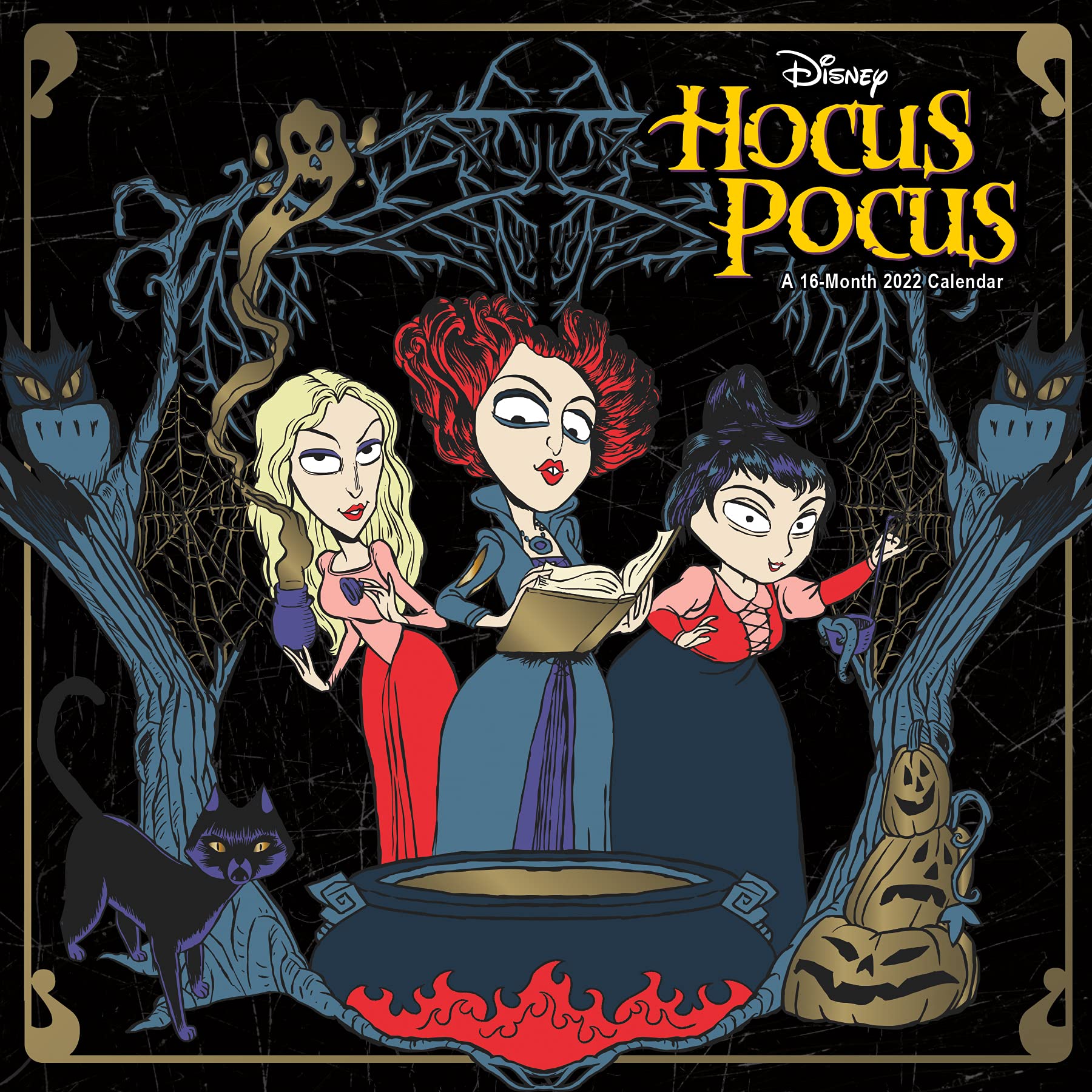 Adorable Witchy Hocus Pocus Wall Calendar for 2022 Goth Shopaholic
