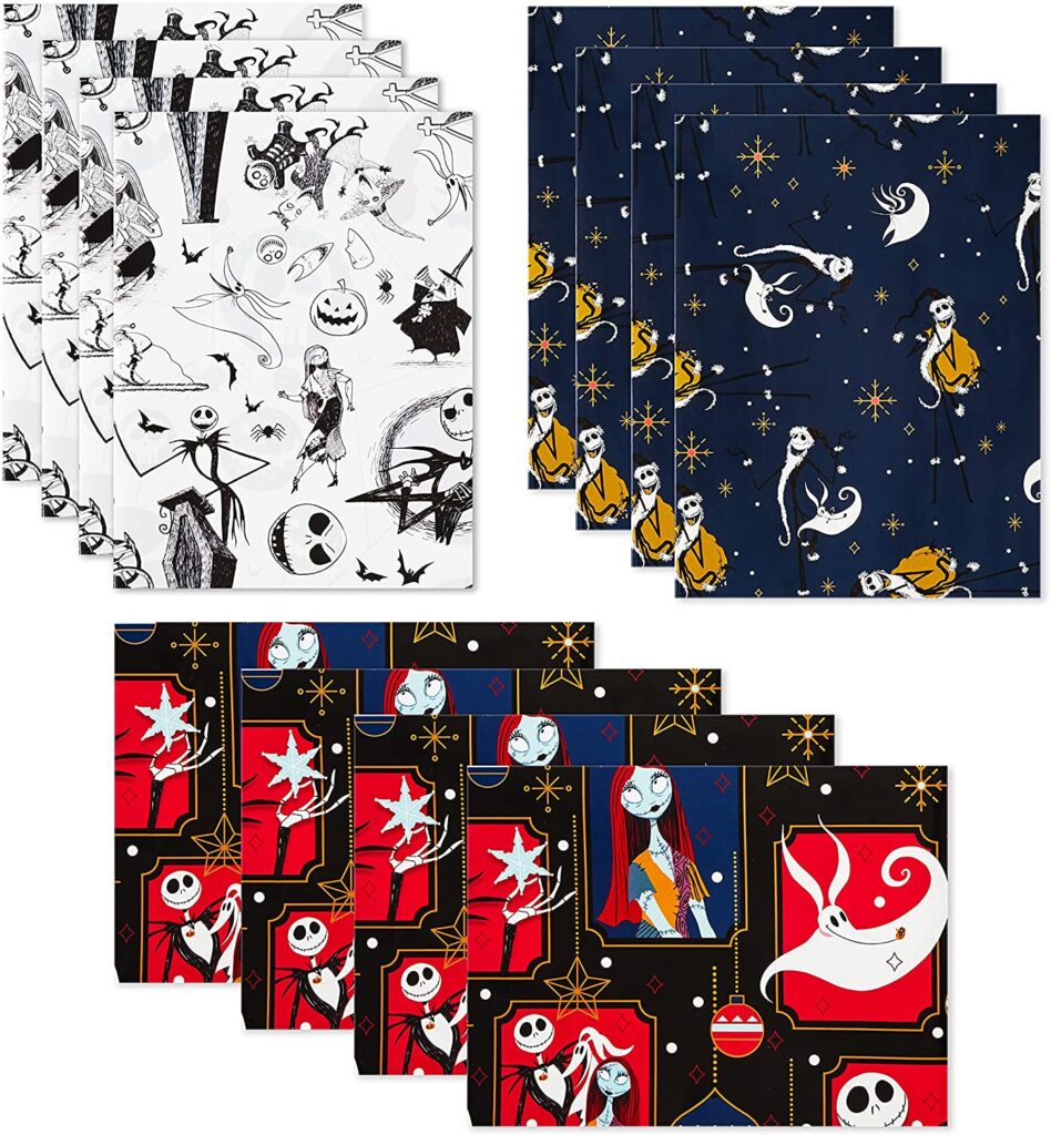 Nightmare Before Christmas Wrapping Paper from Hallmark of All Places Goth Shopaholic